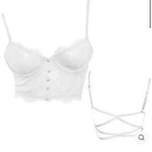 White Lace Top, backless